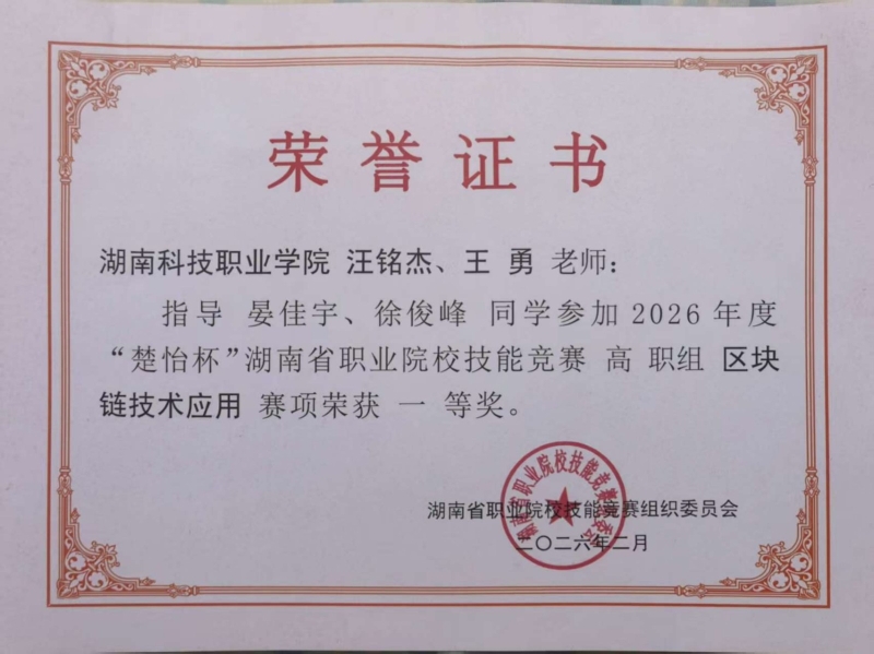 2026年度软件学院师生部分获奖证书
